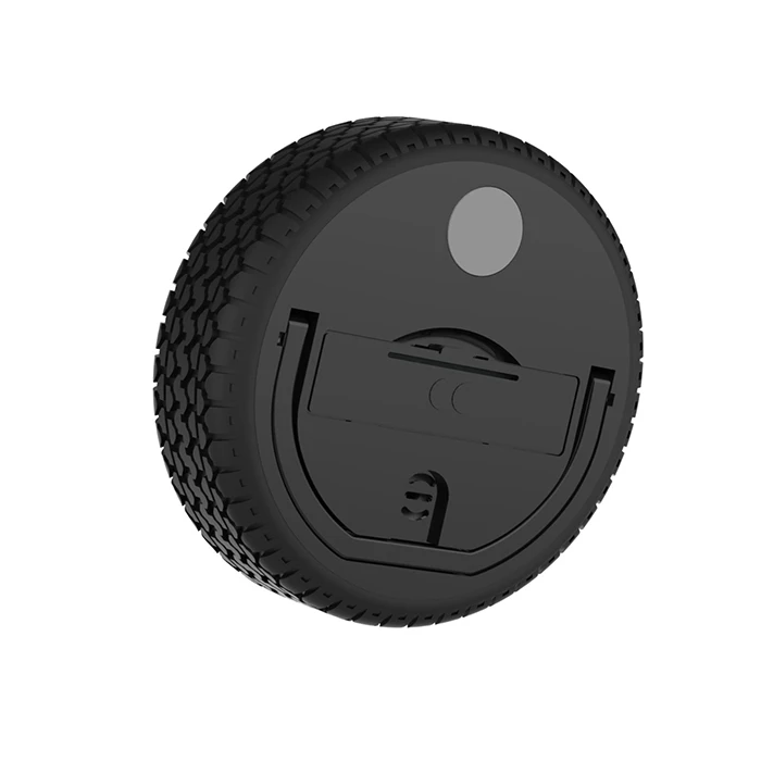 J&R Black Mini Table ABS Plastic Silicone Digital Alarm Clock for Kids