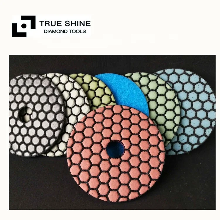 hot sale 4inch diamond dry polishing pads for granite marble- manufacturer since 1999
