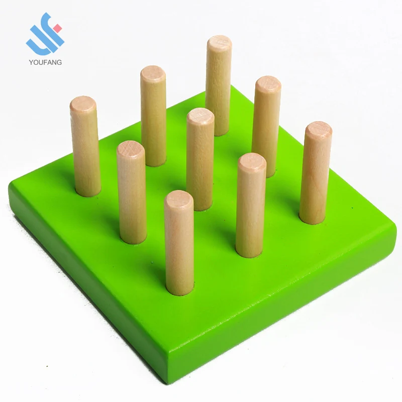 YF-M602 Wooden Large tower early educational intelligent Garden Game Geometric building blocks for kids