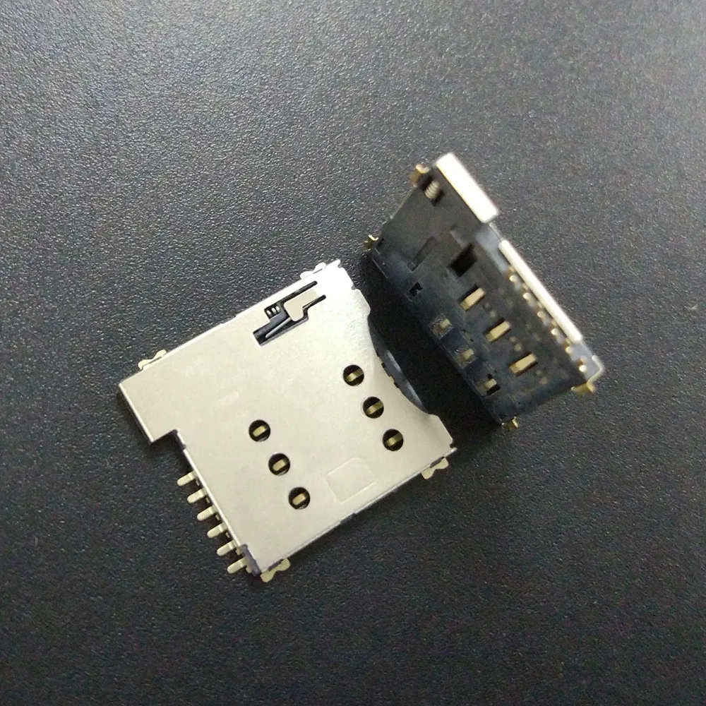 High quality 6pin 1.35H precision pcb push push PCB board micro sim card connector