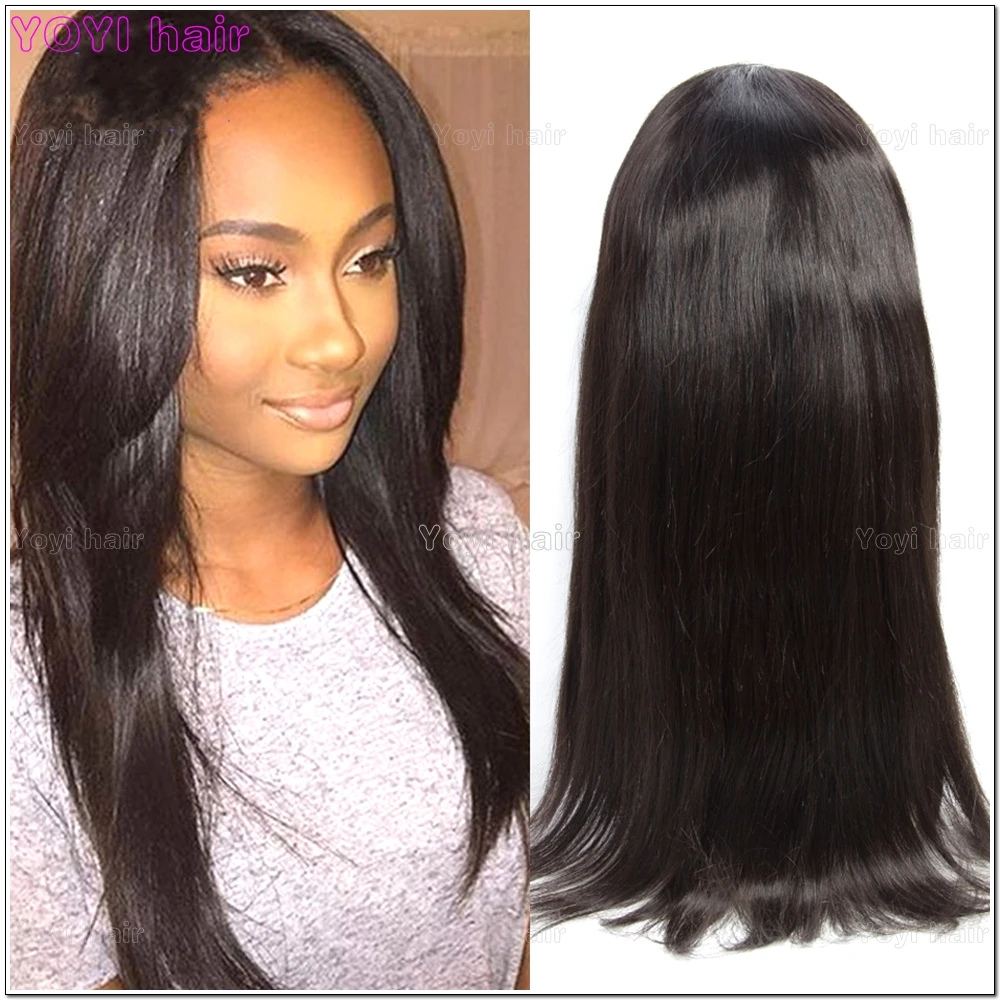 Alibaba Best selling light yaki clip on hair silk straight