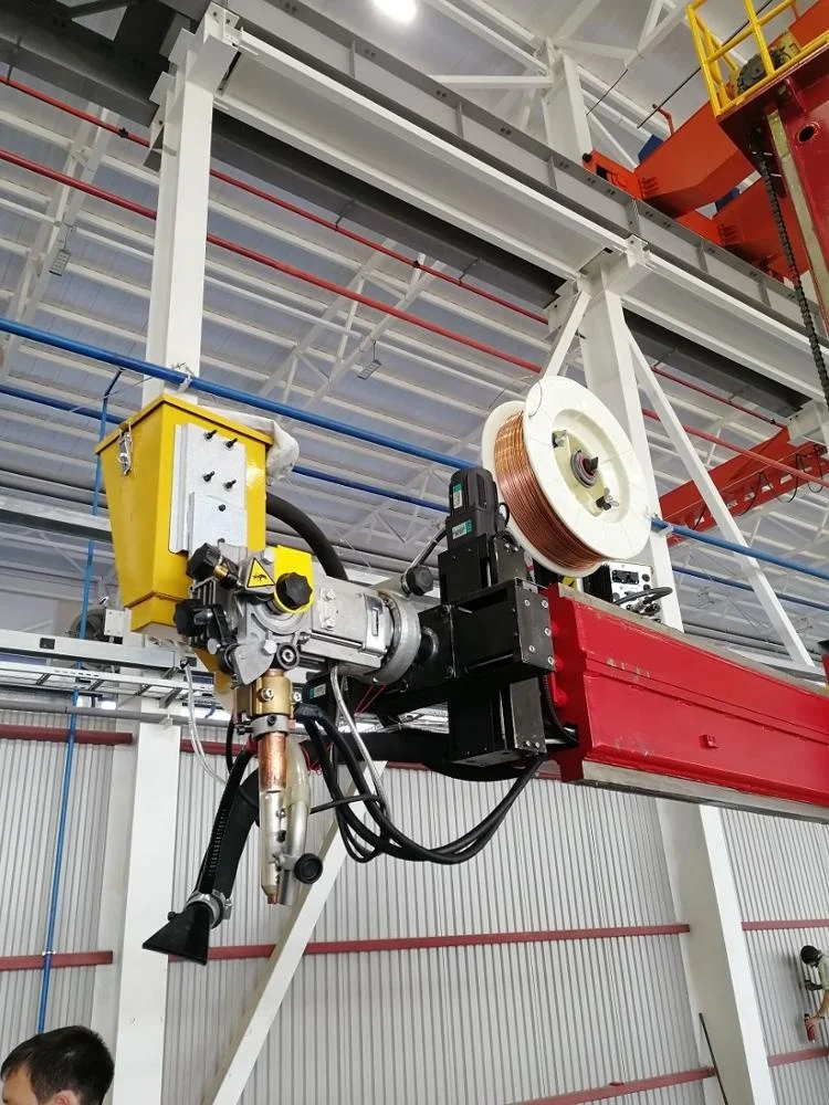 Oil & Gas tank welding Column and boom manipulator with ESAB SAW welding power