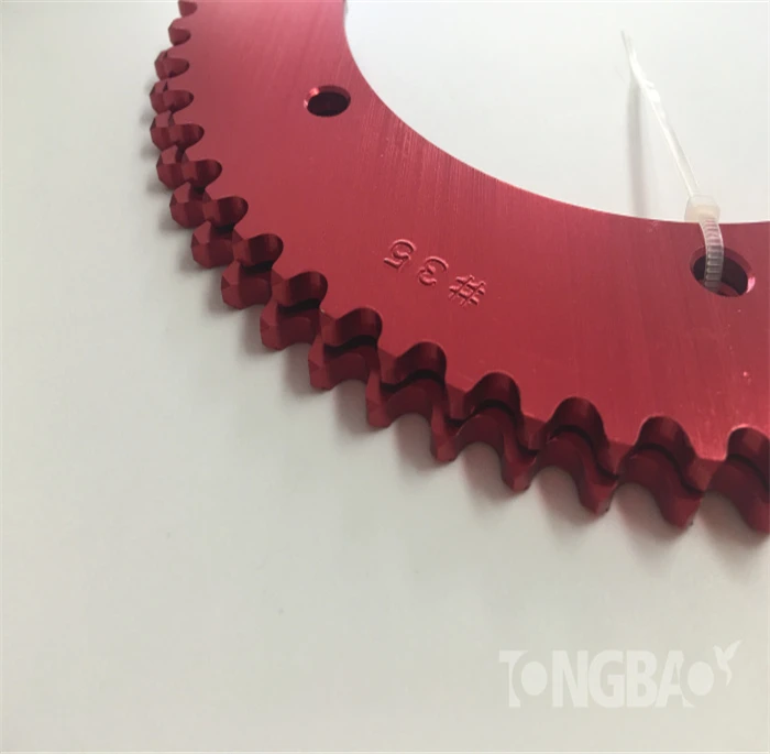 color anodized #35 sprocket for kids mini go kart