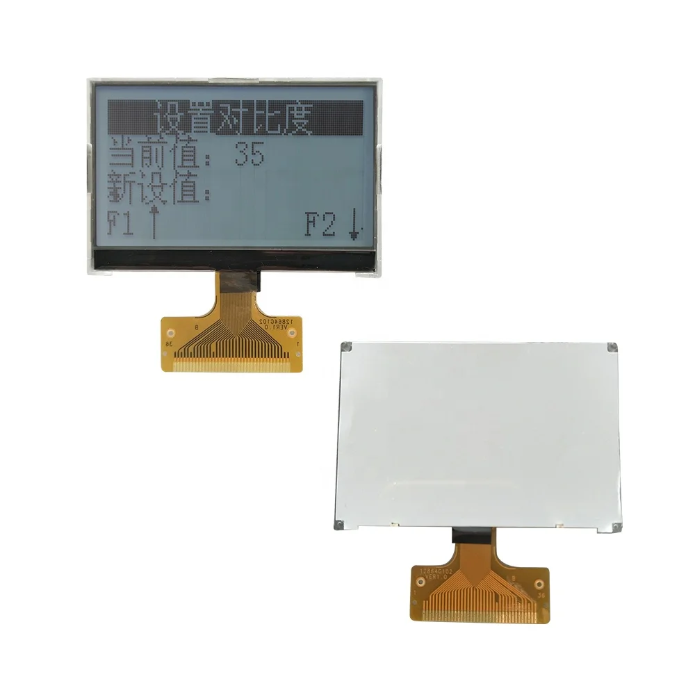 пользовательские fstn 128x64 графический cog жк-модуль 3.3 В ST7565R 36 pin 12864 cog жк-дисплей fpc