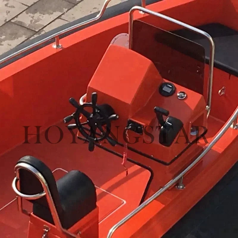 RIB580D boat 5.8meter fishing fiberglass pontoon boat