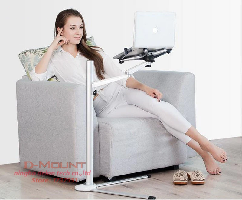 
UP-8 Multifunction 3in1 Computer Floor Stand for All Laptop/Tablet PC/Smartphone Holder Height/Angle Adjustable with Mouse Tray 