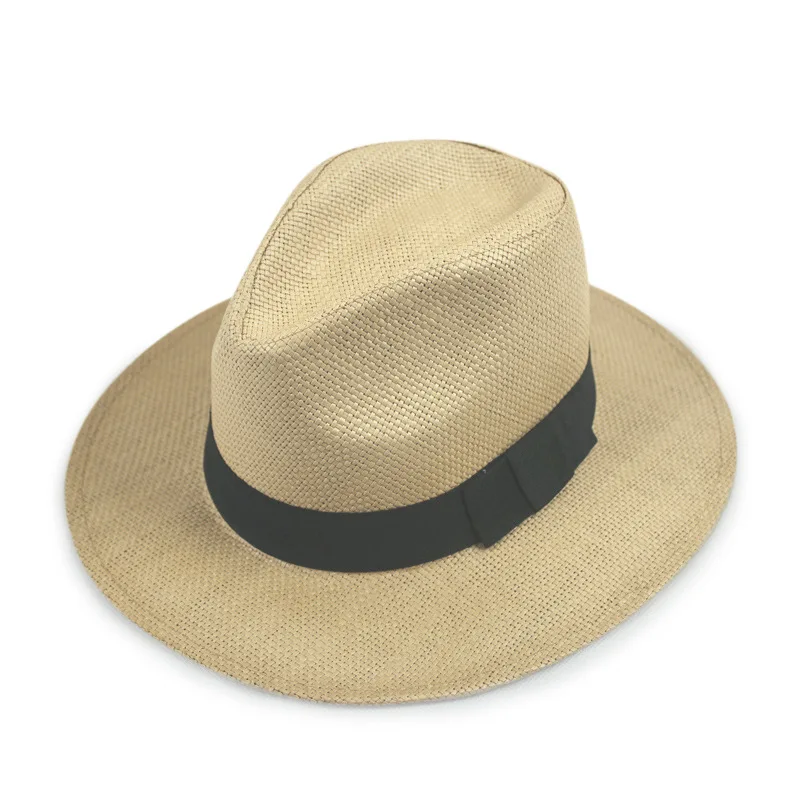 Promotional custom cheap summer beach stock panama straw hat