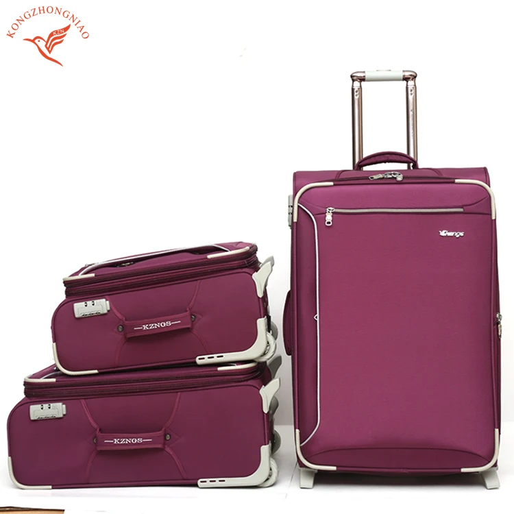 
Fashion customized design softside handle luggage 3 set 