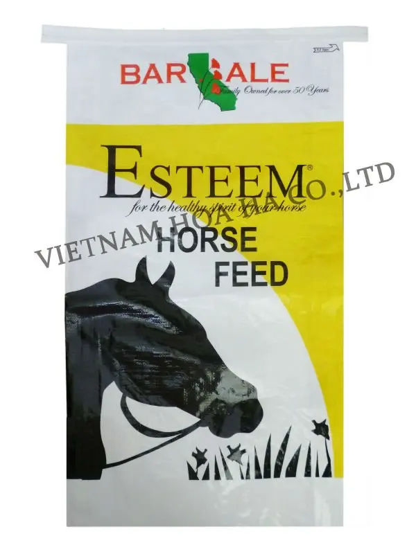 High quality BIG SUPPLIER ANIMAL FEED BAG PP WOVEN BAG 25KG VIETNAM EVERGREEN