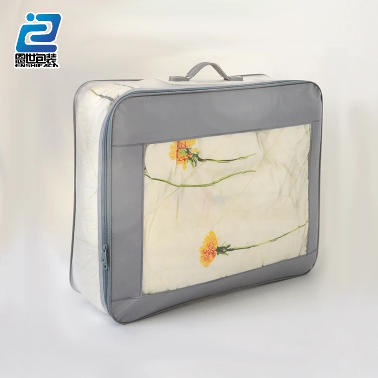 pvc plastic transparent bags for packing hair extensions with button fastener