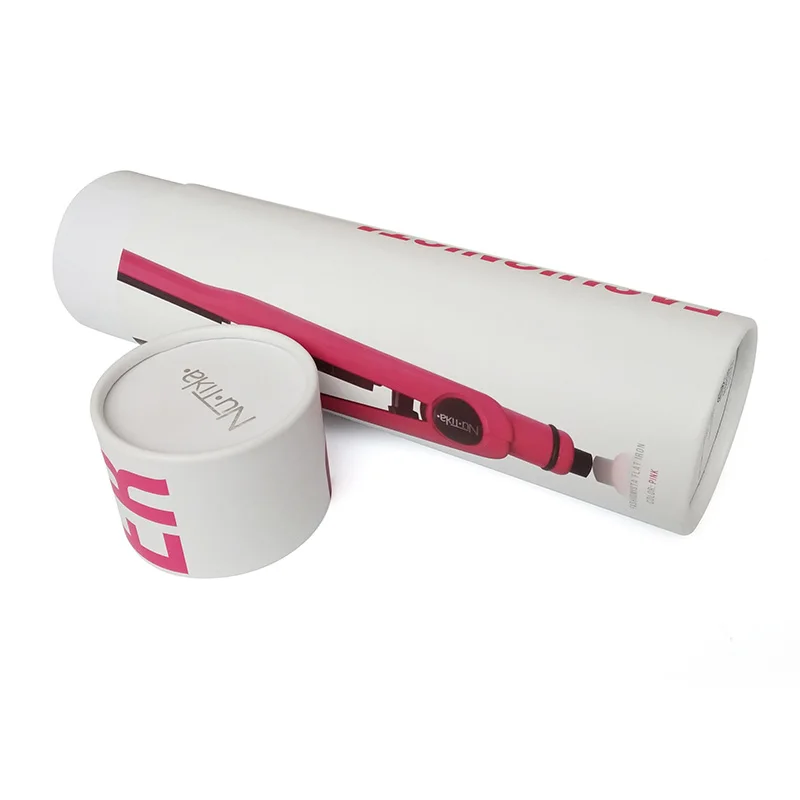 Custom paper cylinder round cardboard flat iron packaging box custom printed high quality packaging box