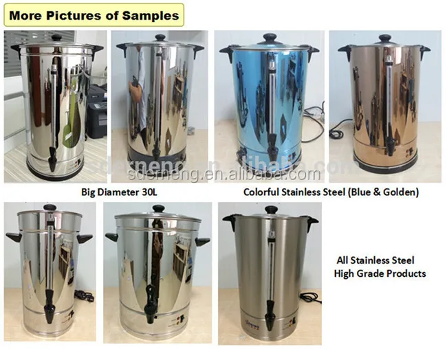 
Kitchen electrical appliances temperature controlled switch electric stainless steel urn tea coffee urn 