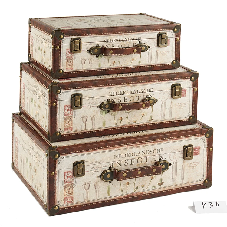 
 Ультралегкий винтажный кожаный чемодан с принтом на заказ  