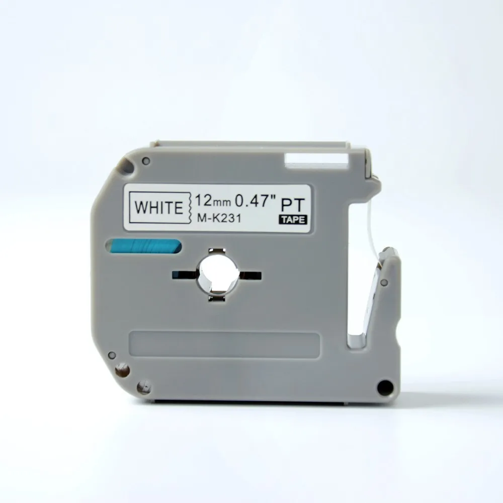 PUTY 12mm Black On White M Series Label Tape Cartridge Mk 231 M-k231 Mk231 For Pt85 Pt100 Pt110 p touch label printer