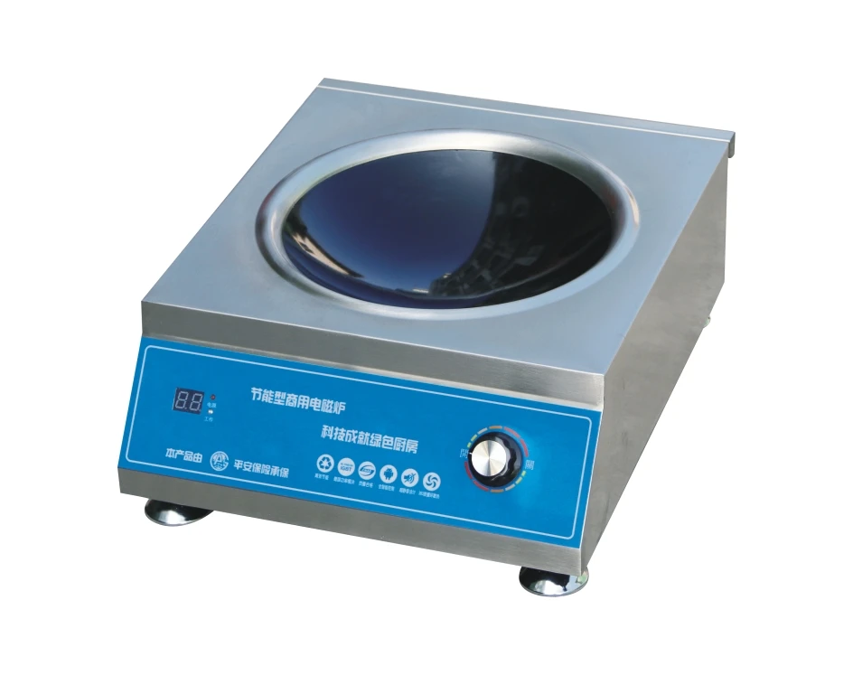 8KW stainless steel desktop wok induction cooker for kitchen