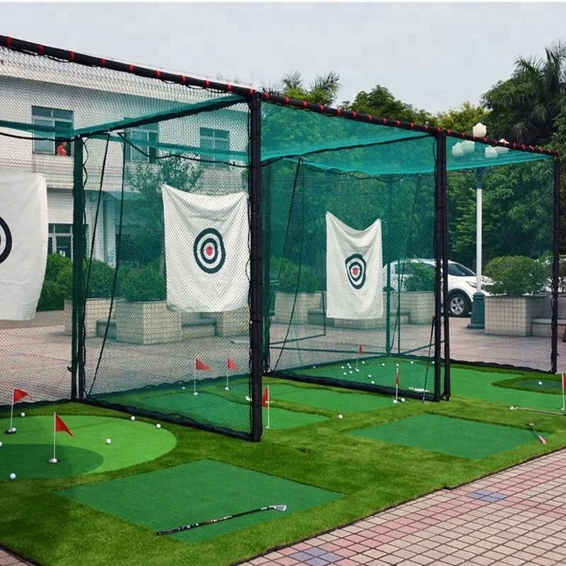 
Strong steel frame golf driving and hitting range net with mat 