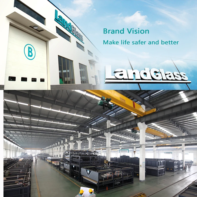 
LandGlass Horizontal Flat Glass Tempering Production furnace Glass Toughening Machine Price 