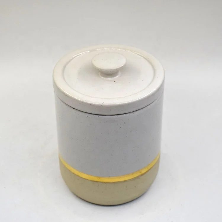 wholesale good looking ceramic cookie jar with ceramic lid