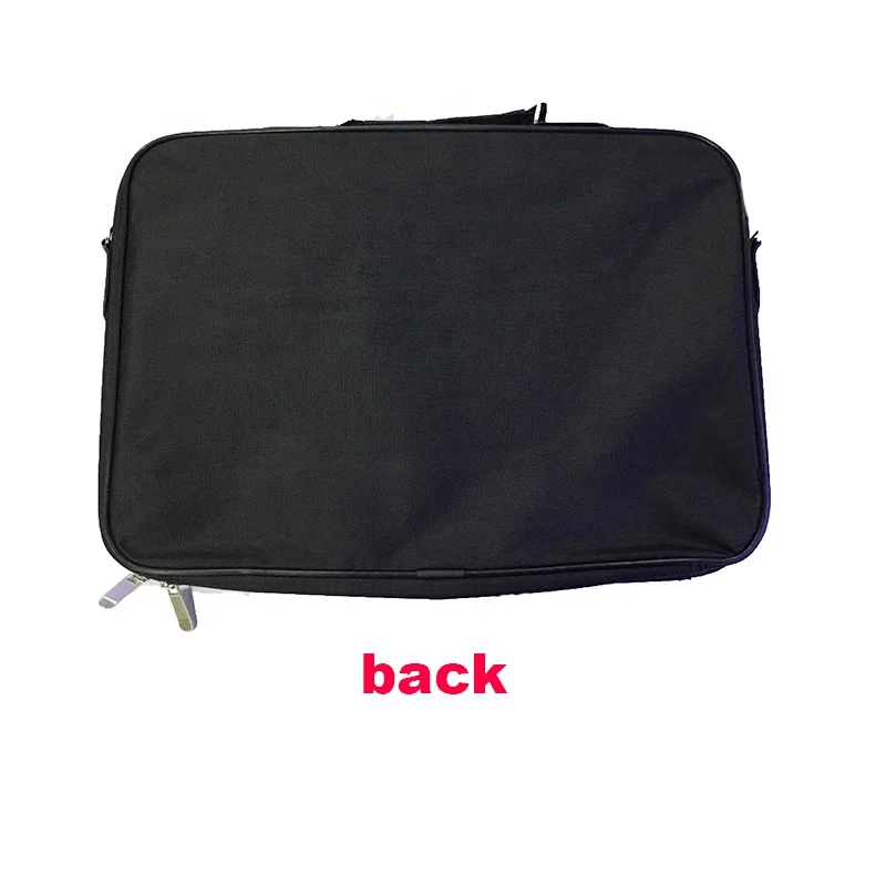 custom 15.6inch classic black hard frame business office nylon laptop bag
