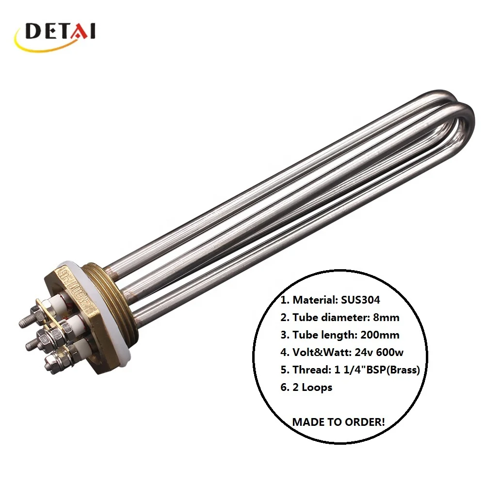 24V 600W Cooper Flange Heater for Electric Water Tank