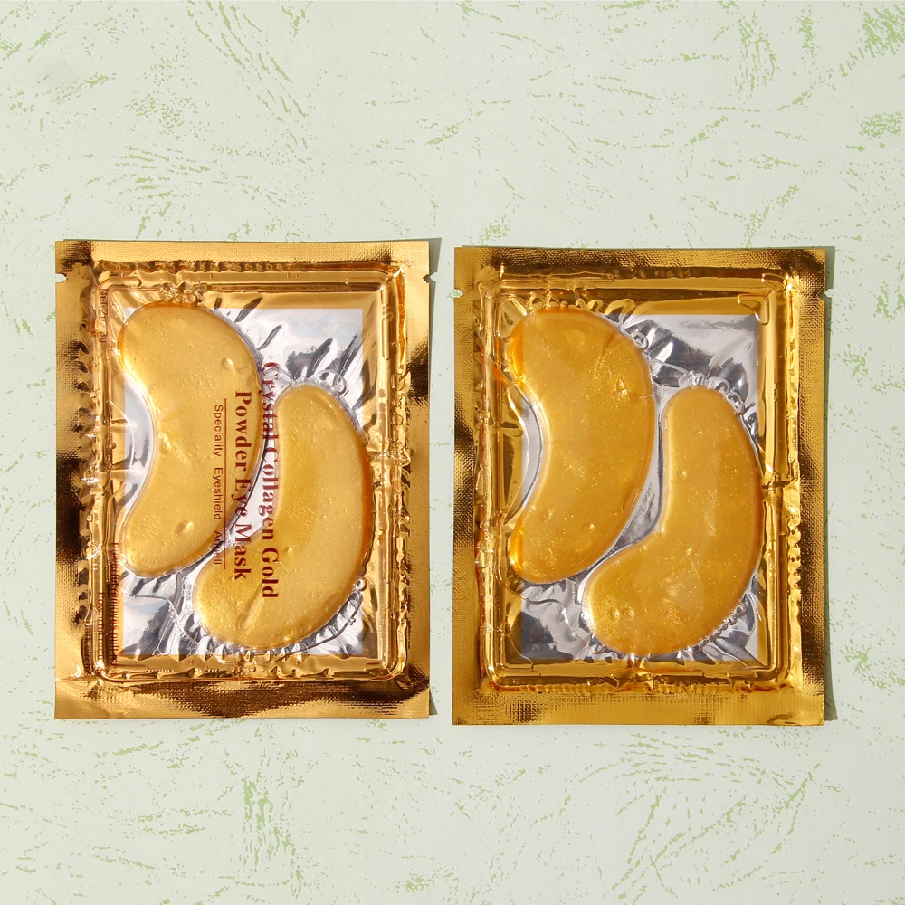 Free Sample Collagen Hydrogel Waterproof Lint Free 24K Gold Eye Patch And Whitening Hydrating