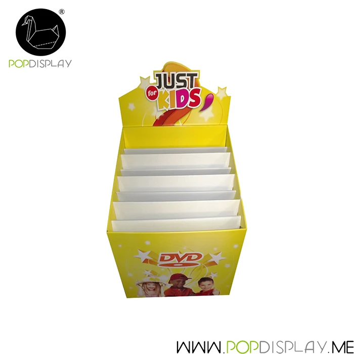 2024 HOT New Recycled Retail Player Floor Stand Cardboard Pocket Display For Dvd