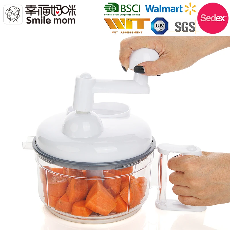 Smile mom Multifunctional Kitchen Chopper Vegetable Slicer Manual Salad Spinner Speedy Vegetable Chopper