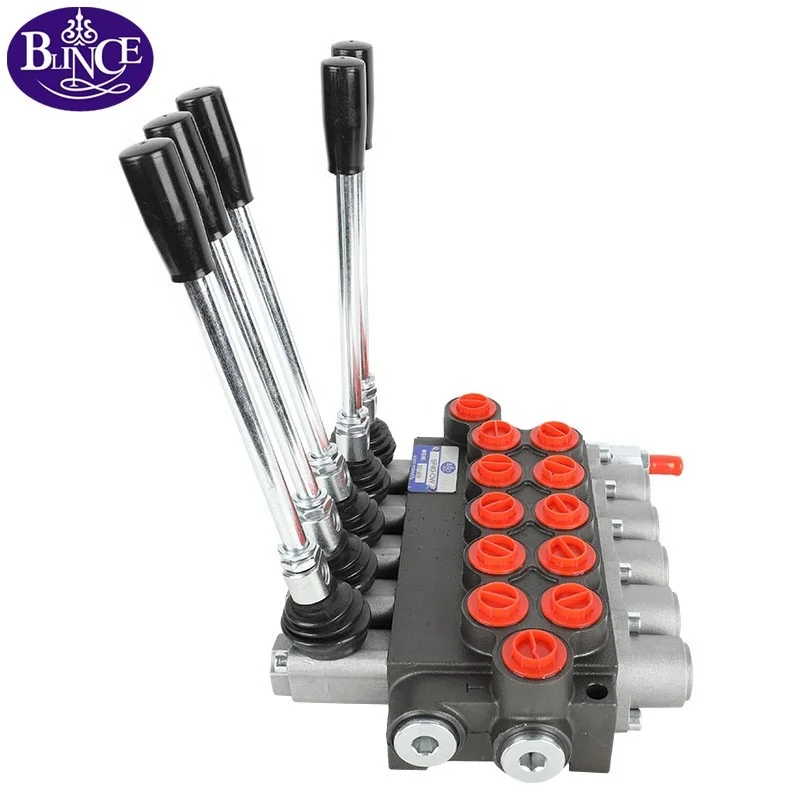 5 катушки 40LPM моноблок гидравлический направленный клапан управления для комбайн