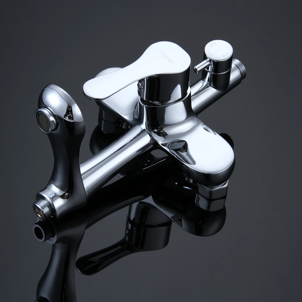 Современный латунный хромированный большой набор для ванной комнаты FUAO, Китай