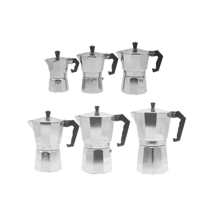 
High quality 1/2/3/6/9/12cups Aluminum Moka espresso Coffee Maker 