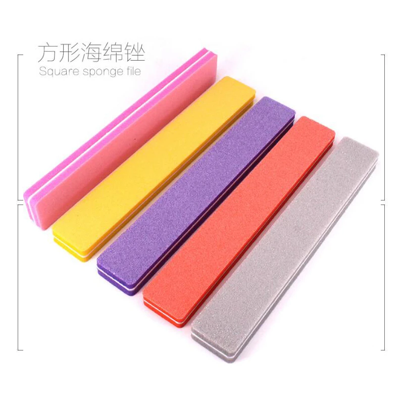 Portable Nail File Tools Wholesale Washable Double Side Sponge Polishing File/sponge Nail File Professional