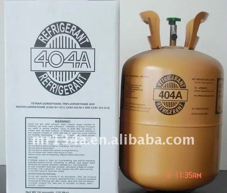 
R404a Refrigerant gas 10.9kg/24lbs high quality cylinder 