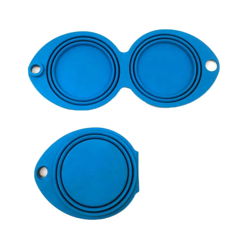 
Double Dog Bowls Pet Dry Food Bowls for Dogs Cats Outdoor Drinking Water Silicone collapsible Pet Dog Dish Feeder 