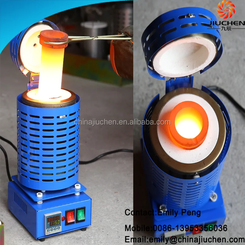 JIUCHEN 4kg Electric Metal Auto Casting Melting Furnace 1150C