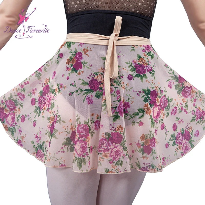 Dance Favourite Adult girls flower chiffon skirts ballet wrap skirt 01D0022