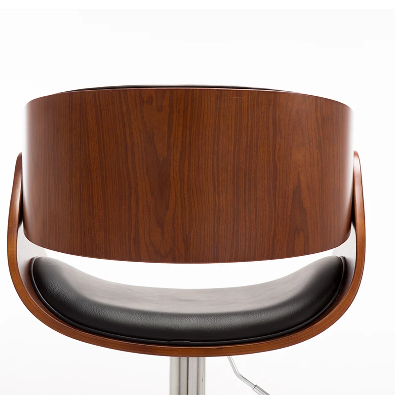
high grade quality Walnut Wood and Crocodile Effect Bar Stool high end stools barstools Living room furniture 