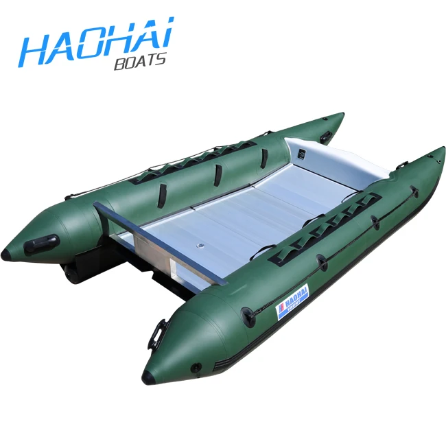 Быстро надувная алюминиевая лодка-катамаран на 6