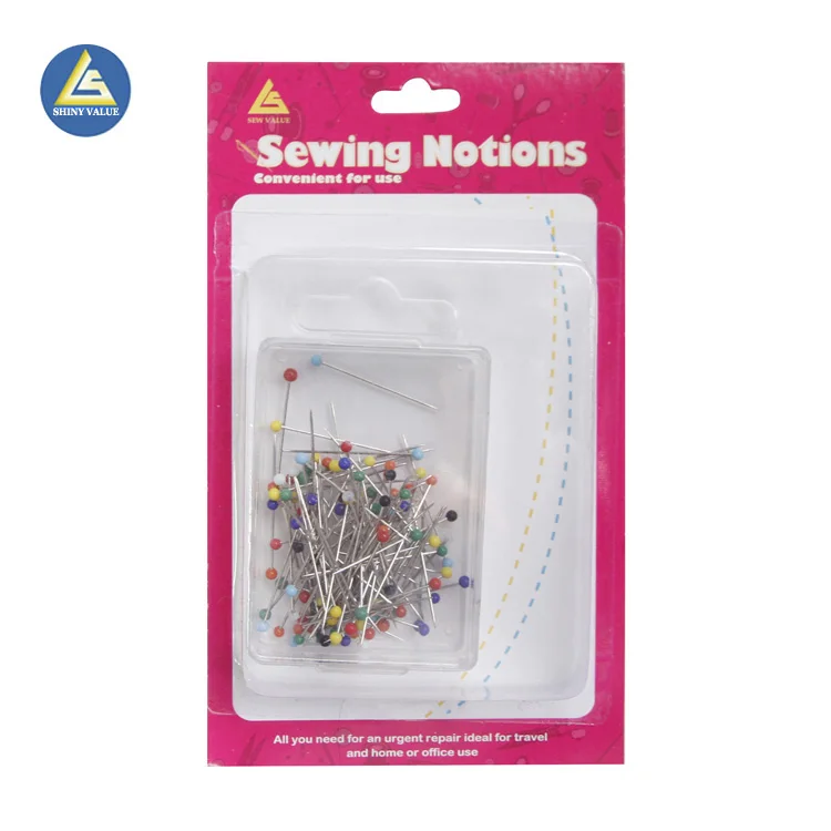 Plastic colorful Glass Head Pins Straight Dressmaker Pins for Sewing Craft