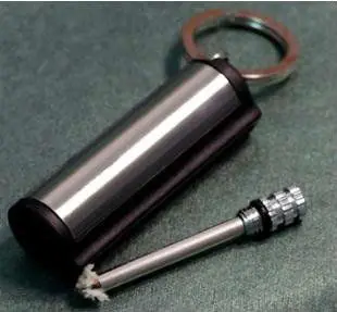 Camping Survival Flint Match Fire Starter Circular type Stainless Steel waterproof Strike