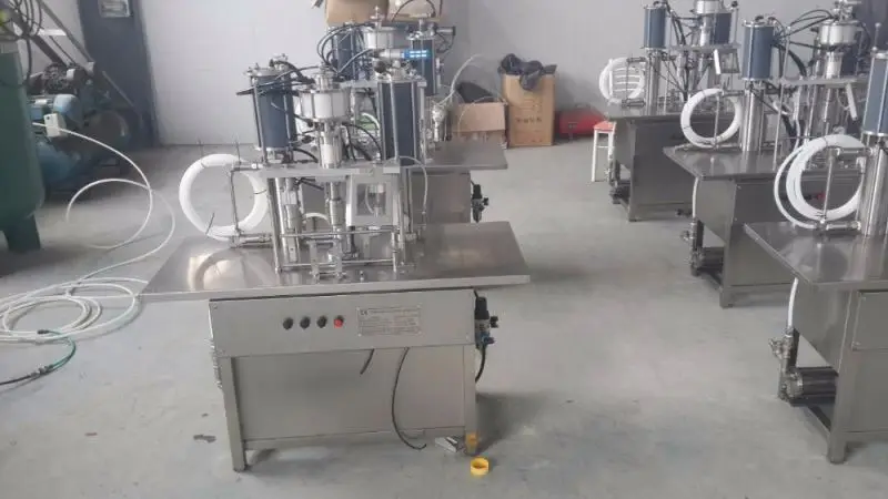 Semi Automatic Aerosol Propellant Filling Machine/semi auto gas filling machine
