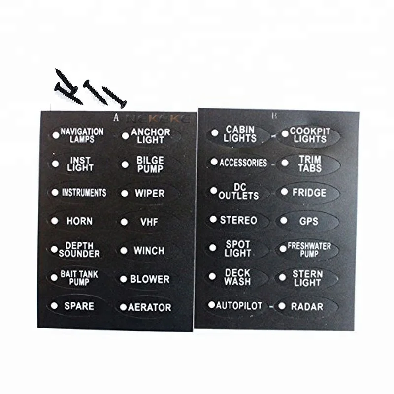 ABS Rocker switch panel 1A 2.1A 15A Fuse Marine Toggle Switch Panel With USB Charger Socket