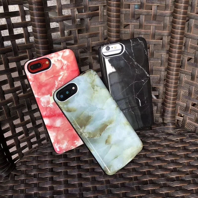 Прочный мраморный чехол для телефона, зарядное устройство, внешний аккумулятор для iphone, чехол для зарядки мА