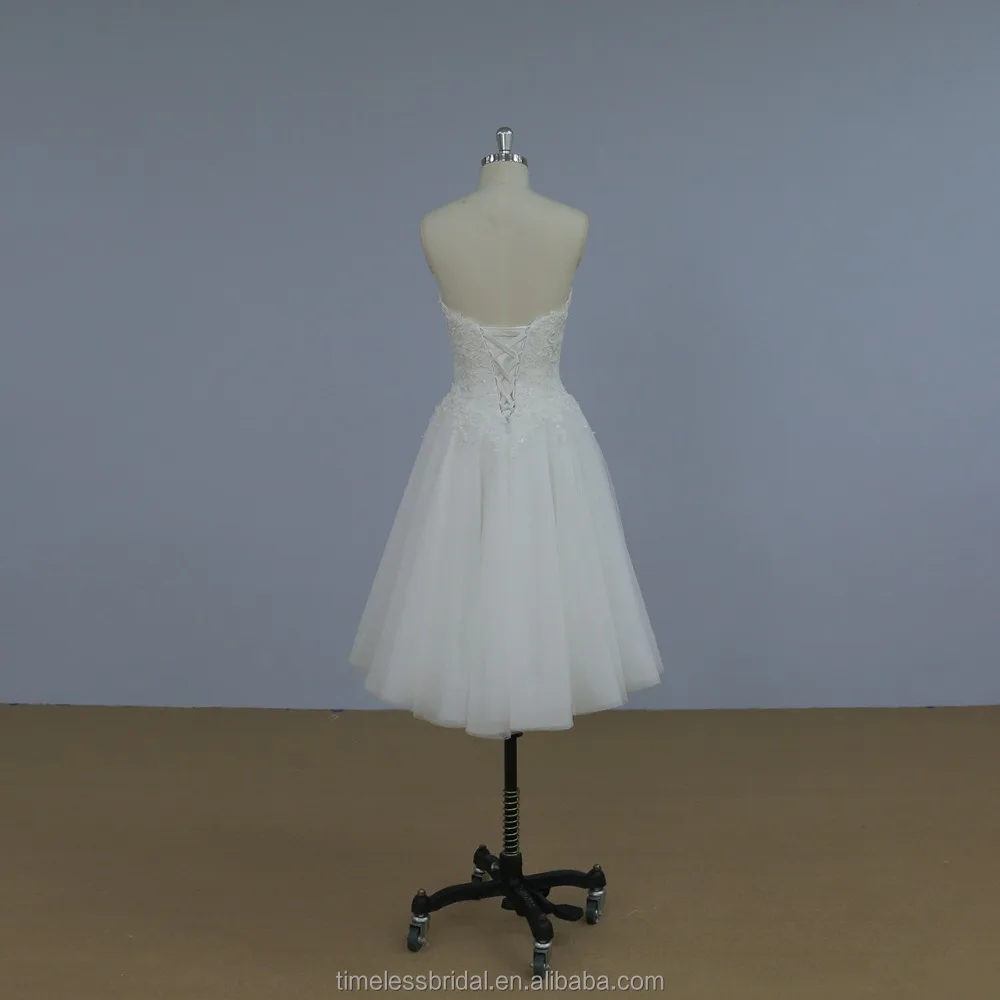 Latest lace wedding dress with detachable skirt