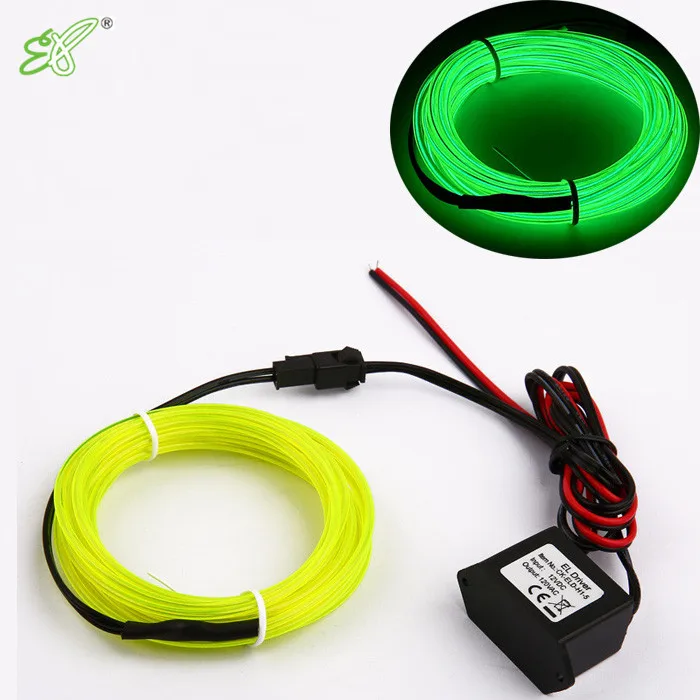 Hot Sale Neon EL Wire with 5mm Sewing Edge for Automotive Car Interior Exterior Decoration