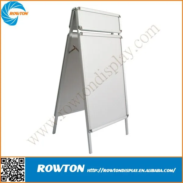 Sidewalk sign snap a frame iron board poster stand display with rider