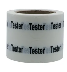 Hybsk 20mm Round Transparent Cosmetic Tester Labels Total 500 Adhesive Stickers Per Roll
