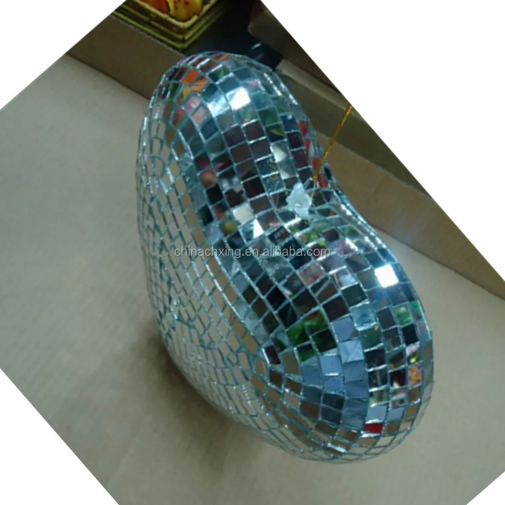 New design silver mosaic mirror heart for christmas tree decoration