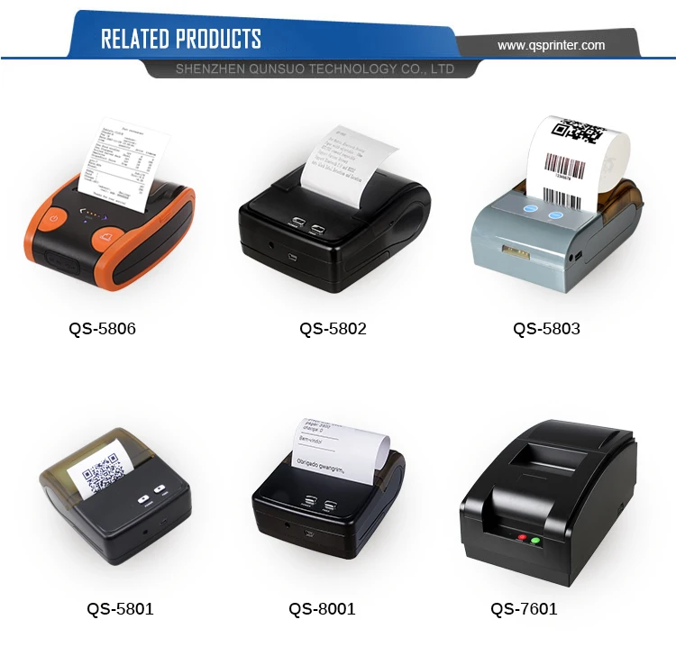Mini Commercial Use Convenient Android Bluetooth Thermal Label Printer, Portable 58mm Mobile Printer