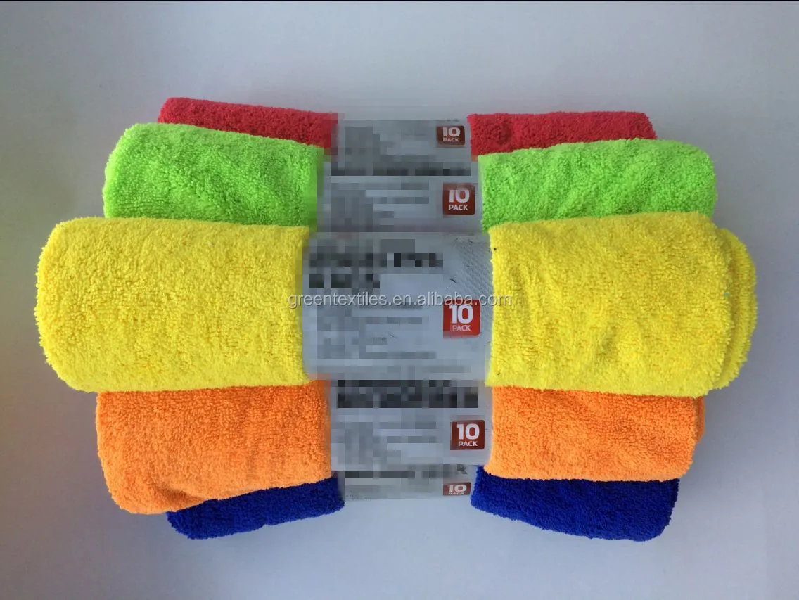 High quality multipurpose edgeless roll rolled microfiber cleaning towel