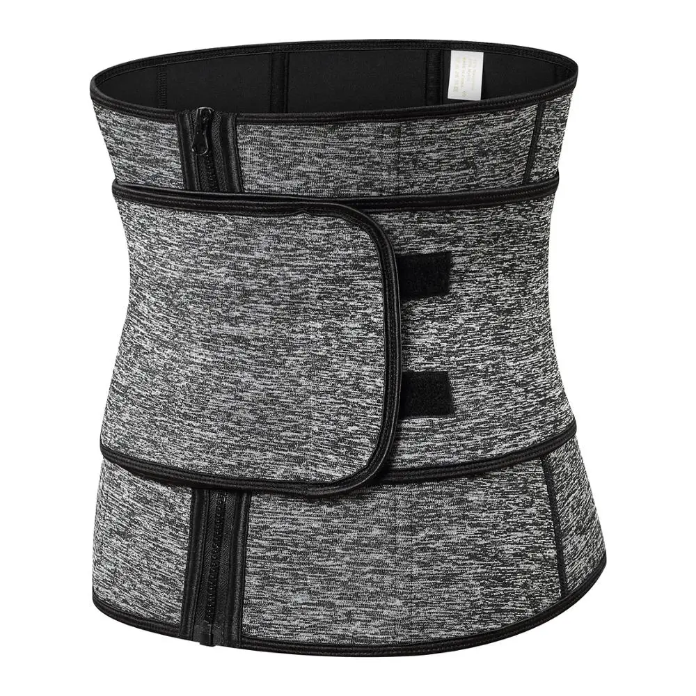
Best sale women hot neoprene vest belt sweat slimming sauna for loss weight zipper Adjustable Waistbody shaper waist trainer 